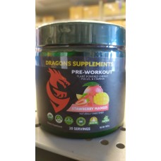 Dragons Supplements Pre Workout Stawberry Mango Flavor 20 Servings