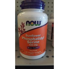 NOW Sunflower Phosphatidyl Serine 100 mg 60 Veggie Softgels